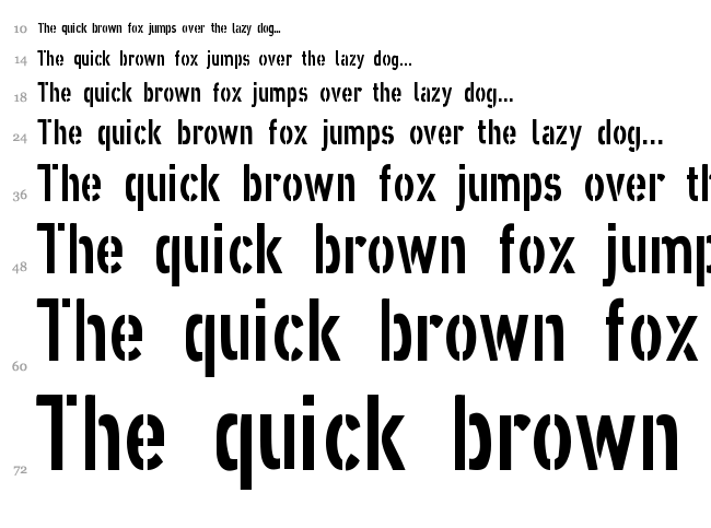 XXII Army font waterfall